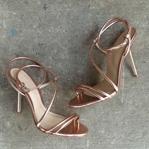 office rose gold heels
